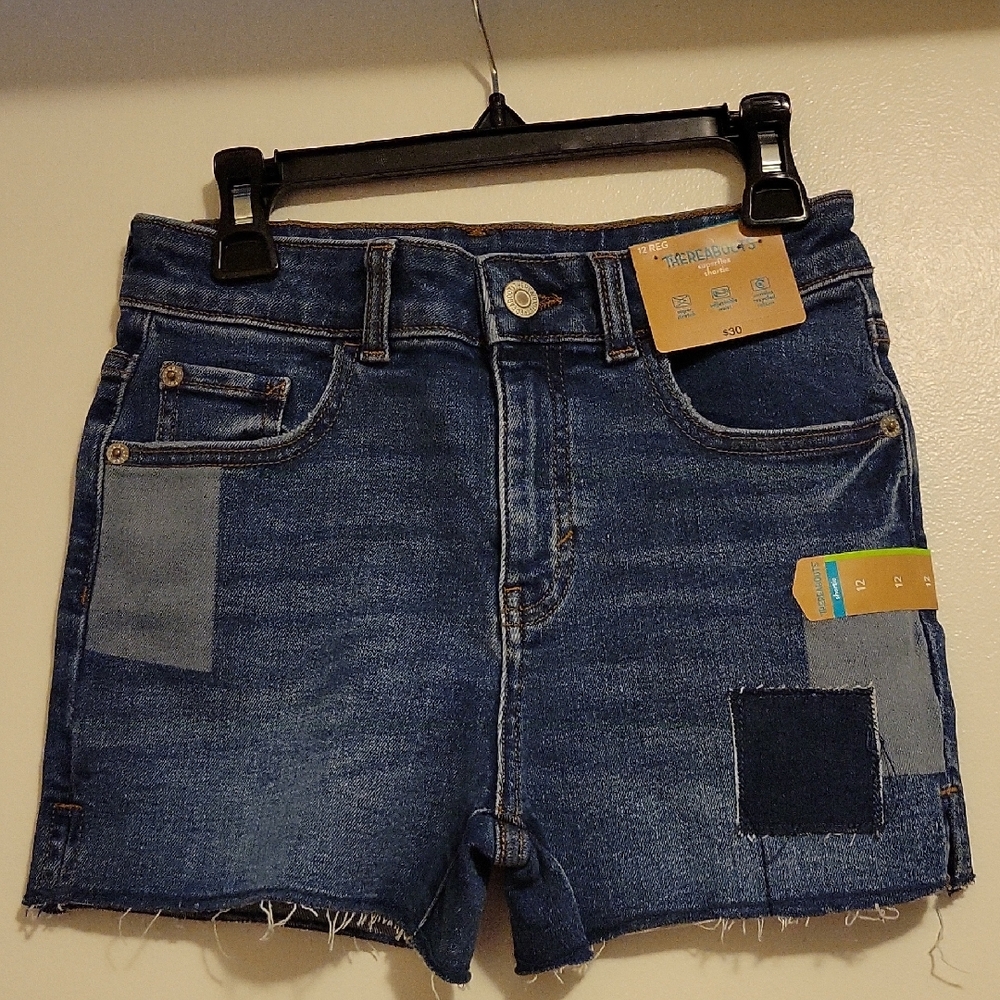 NWT: Thereabouts Girls Superflex Shortie Patchwork Shorts